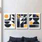 3pcs Abstract Black Gold Geometric Shape Wall Art Set Canvas Framed 40x60cm - High Quality Print 100% Australian Made Wall Canvas Ready to Hang