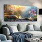 Serene Grey Stone White Orchid Wall Art Canvas Office Home Room Framed 120x60cm