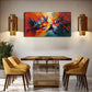 Vibrant Colourful Abstract Wall Art Canvas Office Home Room Framed 80x45cm