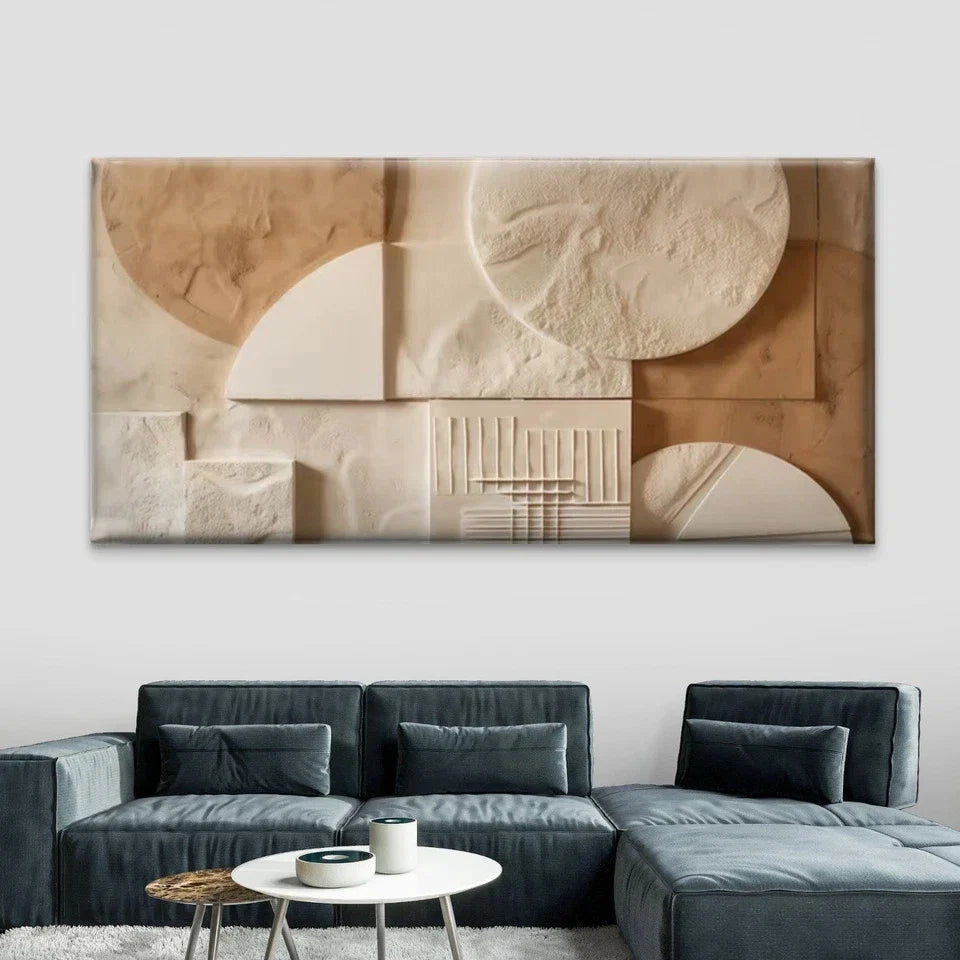 Geometric Abstract Texture Wall Art Canvas Office Home Room Framed 120x60cm