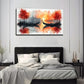 Sundown Canoe Suitable Wall Art Canvas Office Home Room Framed 80x45cm