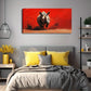 Dynamic Rhinoceros Running Wall Art Canvas Office Home Room Framed 120x60cm