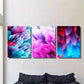 3pcs Pink Purple Blue & Green Pine Cone & Column Wall Art Set Canvas Framed 40x60cm - High Quality Print 100% Australian Made Wall Canvas Ready to Hang