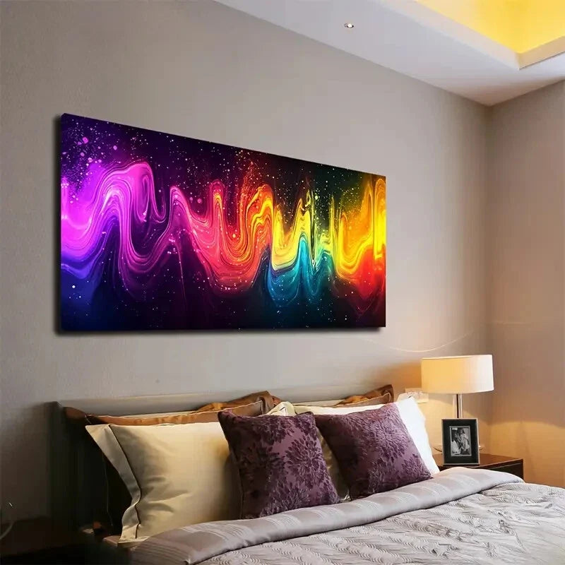 Abstract Modern Aesthetic Wall Art Canvas Office Home Room Framed 120x60cm