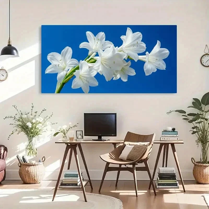 Nature-Inspired Spring Flowers Wall Art Canvas Office Home Room Framed 120x60cm