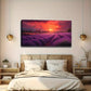Vibrant Lavender Field Sunset Wall Art canvas office home room framed 120x60cm