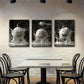 3pcs Smiling Milk Splash Whimsical Perfect Wall Art Set Canvas Framed 40x60cm - High Quality Print 100% Australian Made Wall Canvas Ready to Hang