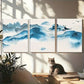 3pcs Stunning Blue Mountain Landscape with Birds Wall Art Set Canvas Framed 40x60cm - High Quality Print 100% Australian Made Wall Canvas Ready to Hang