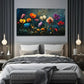 Vibrant Poppy Flower Garden Wall Art Canvas Office Home Room Framed 120x60cm