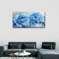 Blue Flowers Petal Wall Art Canvas Office Home Room Framed 120x60cm
