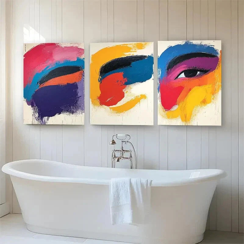3pcs Bold Brushstrokes and Vibrant Sky Perfect Wall Art Set Canvas Framed 40x60cm - High Quality Print 100% Australian Made Wall Canvas Ready to Hang