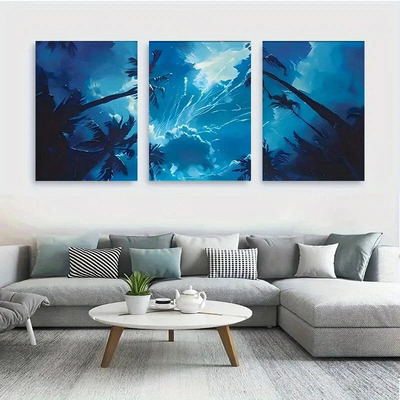 3pcs Abstract Charming Illustrations Metal Print Ready to Hang Art