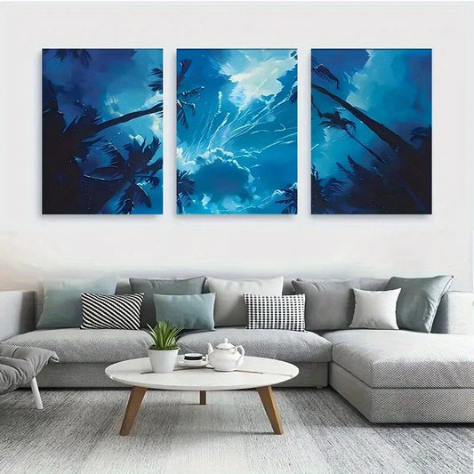 3pcs Abstract Charming Illustrations Metal Print Ready to Hang Art