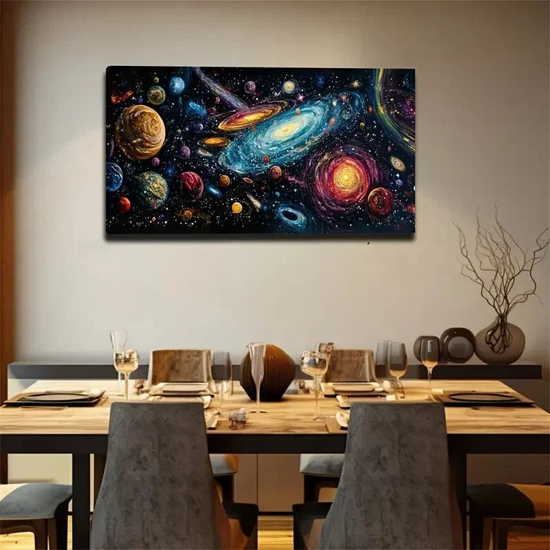 Galaxy Shining Suitable Etc Wall Art Canvas Office Home Room Framed 120x60cm