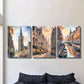 3pcs Autumn Streets of Amsterdam Landscape Wall Art Set Canvas Framed 40x60cm - High Quality Print 100% Australian Made Wall Canvas Ready to Hang