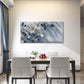Blue White Leaves Wall Art Canvas Office Home Room Framed 120x60cm