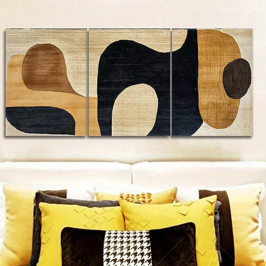 3pcs   Abstract Carpet Design Wall Art Set Canvas Framed 40x60cm - High Quality Print 100% Australian Made Wall Canvas Ready to Hang