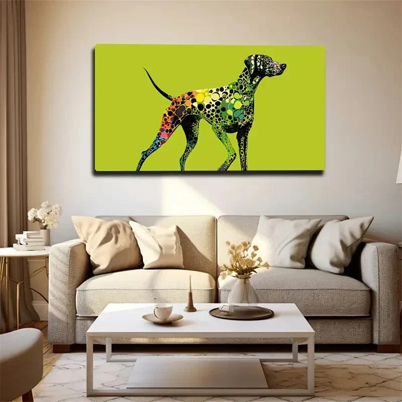 Lime Green Background Decor Wall Art Canvas Office Home Room Framed 120x60cm