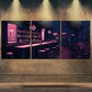 3pcs Colorful Bar Drink Dark Pink Night Perfect Wall Art Set Canvas Framed 40x60cm - High Quality Print 100% Australian Made Wall Canvas Ready to Hang