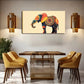 Colorful Cartoon Elephant Wall Art Canvas Office Home Room Framed 120x60cm