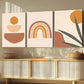 3pcs Classic Modern Style Abstract Pinewood Wall Art Set Canvas Framed 40x60cm - High Quality Print 100% Australian Made Wall Canvas Ready to Hang