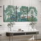 3pcs Tropical Forest & Birds Trees River Clouds Wall Art Set Canvas Framed 40x60cm - High Quality Print 100% Australian Made Wall Canvas Ready to Hang
