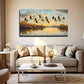 Geese Flying Over Lake Décor Wall Art Canvas Office Home Room Framed 120x60cm