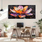 Purple & Orange Brushstrokes Wall Art Canvas Office Home Room Framed 120x60cm