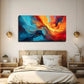 Mixed Pigments Abstract Wall Art Canvas Office Home Room Framed 80x45cm