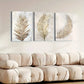 3pcs Classic Modern Vintage Leaf Brown Leaves Wall Art Set Canvas Framed 40x60cm - High Quality Print 100% Australian Made Wall Canvas Ready to Hang