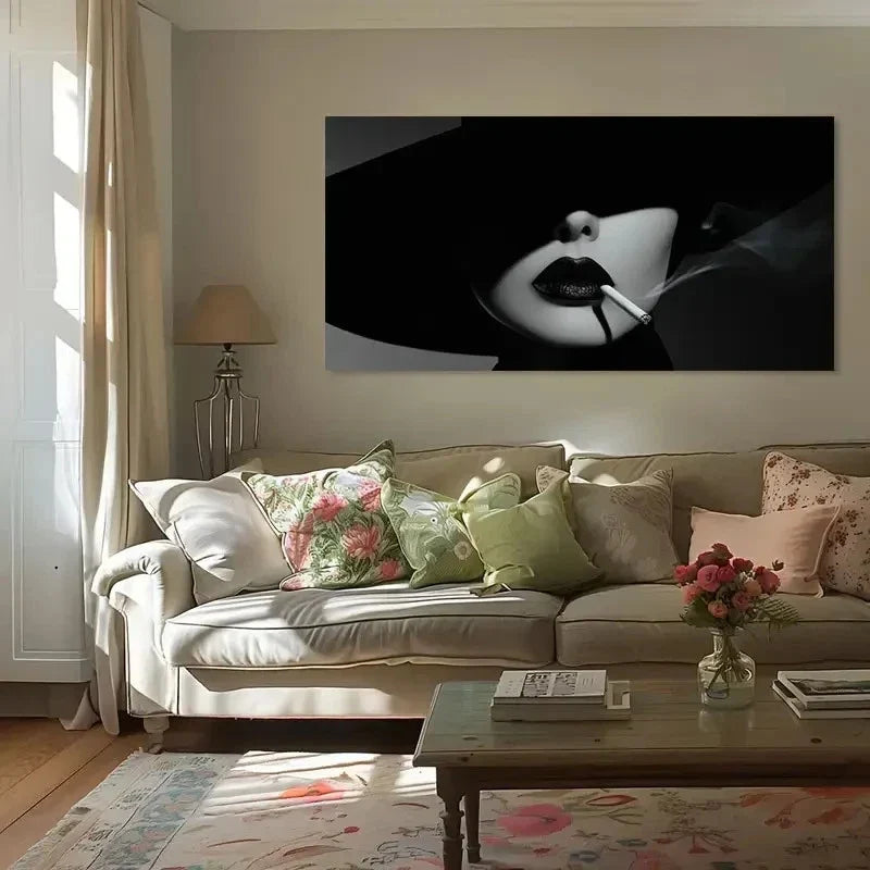 Modern Black & White Surreal Be Wall Art Canvas Office Home Room Framed 80x45cm