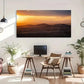 Sunset Over Sand Dunes Nature Wall Art Canvas Office Home Room Framed 120x60cm