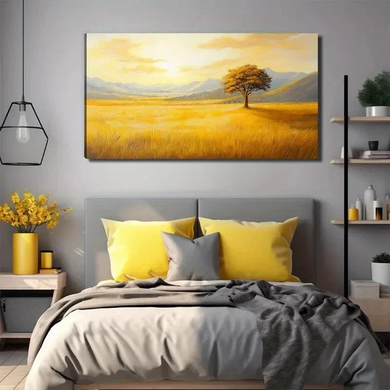 Style Vibrant Nature Scene Wall Art Canvas Office Home Room Framed 120x60cm