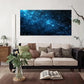 Abstract Blue Network Stars Wall Art Canvas Office Home Room Framed 120x60cm