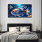 Vibrant Vibrant Lifelike Fish Wall Art Canvas Office Home Room Framed 80x45cm