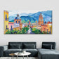 Street Architecture Landscape Wall Art Canvas Office Home Room Framed 120x60cm