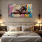 Bird Cage & High Heels Wall Art Canvas Office Home Room Framed 120x60cm