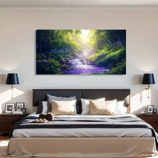 Forest Contemporary Modern Wall Art Canvas Office Home Room Framed 120x60cm