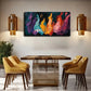 Shape Similar to Flames Wall Art Canvas Office Home Room Framed 120x60cm