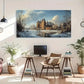 Soft Sunshine & Silent River Wall Art Canvas Office Home Room Framed 120x60cm
