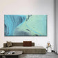 Abstract Blue Background Wall Art Canvas Office Home Room Framed 80x45cm