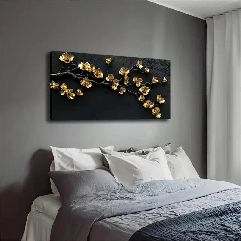 The Iron Material Magnolcia Wall Art Canvas Office Home Room Framed 120x60cm