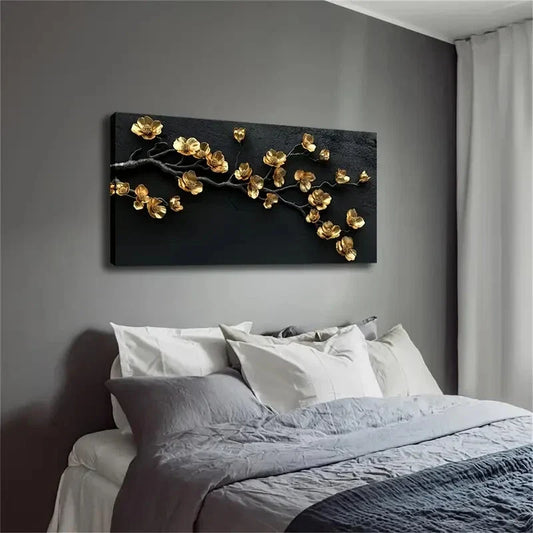The Iron Material Magnolcia Wall Art Canvas Office Home Room Framed 120x60cm