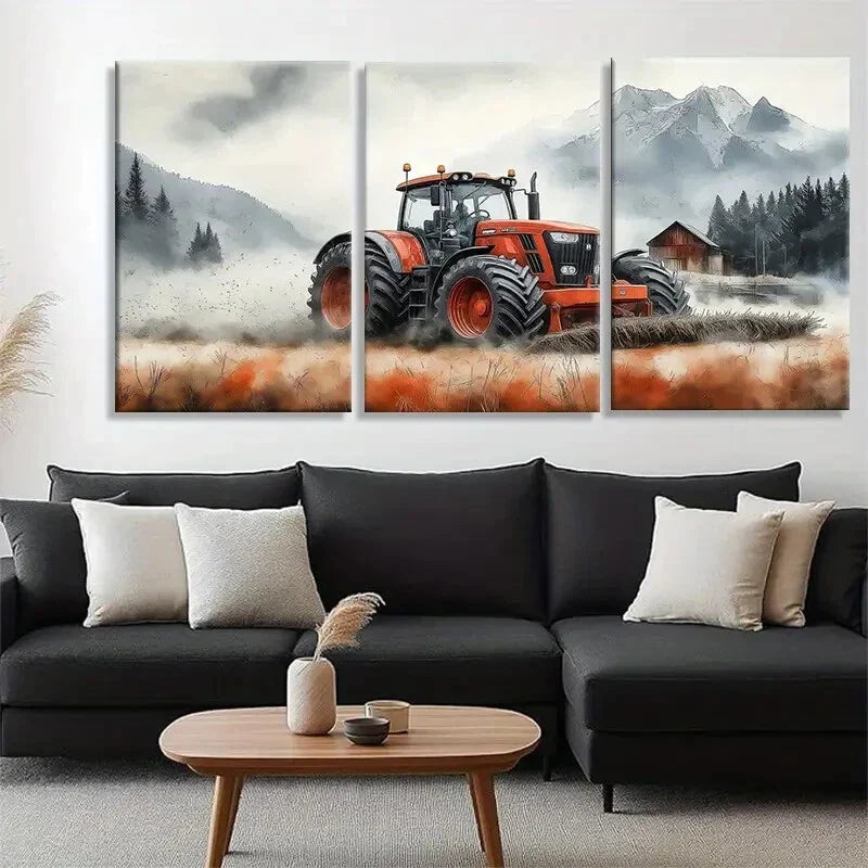 3pcs Rustic Mountain Landscape Majestic Metal Print Ready to Hang Art