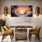 Minimalist Solid Pattern Sunset Wall Art Canvas Office Home Room Framed 120x60cm
