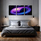 3pcs Mysterious And Profound Purple-Blue Aura  Wall Art Set Canvas Framed 40x60cm - High Quality Print 100% Australian Made Wall Canvas Ready to Hang