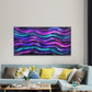 Glossy Gradient Wave Texture Wall Art Canvas Office Home Room Framed 120x60cm