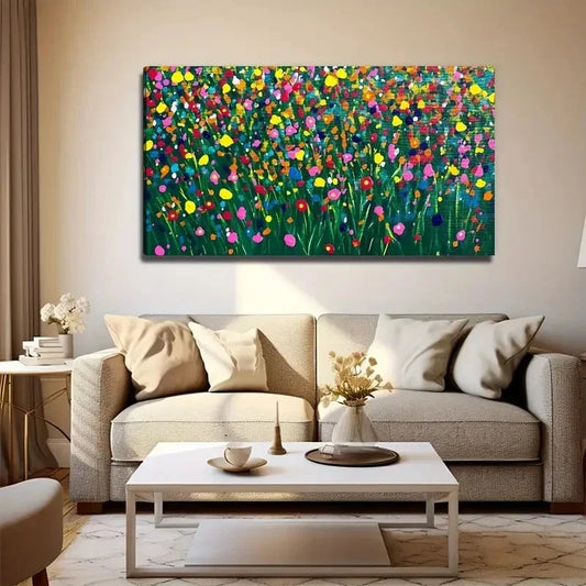 Star Dot Flower Nature Wall Art Canvas Office Home Room Framed 120x60cm