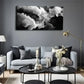 Black And White Picture Smoke Wall Art Canvas Office Home Room Framed 120x60cm
