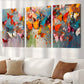 3pcs Colorful Abstract Butterfly Painting Wall Art Set Canvas Framed 40x60cm - High Quality Print 100% Australian Made Wall Canvas Ready to Hang